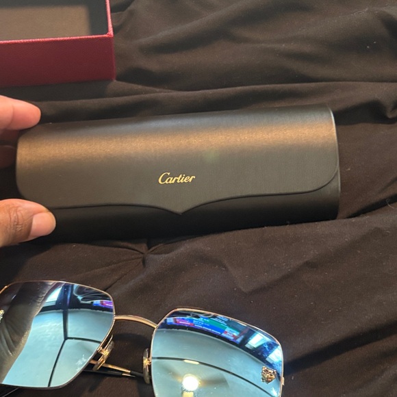 Cartier Gold and Blue Sunglasses - Picture 3 of 6